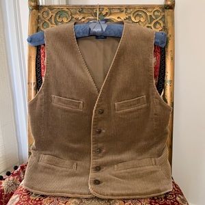 RALPH LAUREN BLUE LABEL TAN CORDUROY VEST SIZE 6